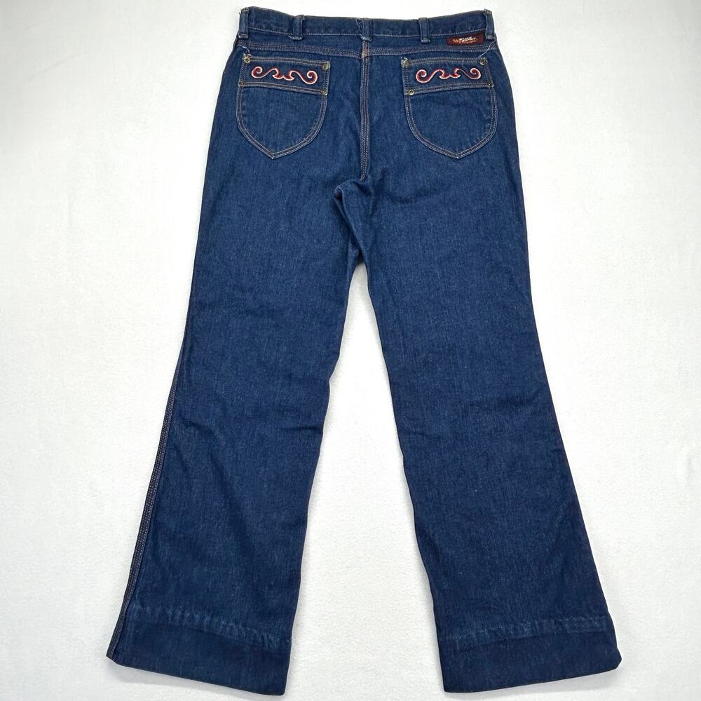 Vtg 70’s Wrangler Wrapid Transit Jeans Womens 32x28.5 ALTERED Quality Denim USA